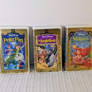 Disney VHS Collection: Peter Pan, The Jungle Book, The Little Mermaid